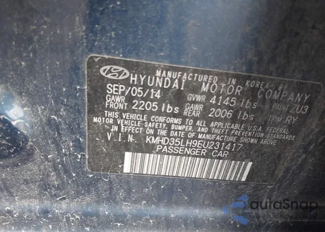 2014 Hyundai Elantra Gt из США, поврежденный, VIN KMHD35LH9EU231417